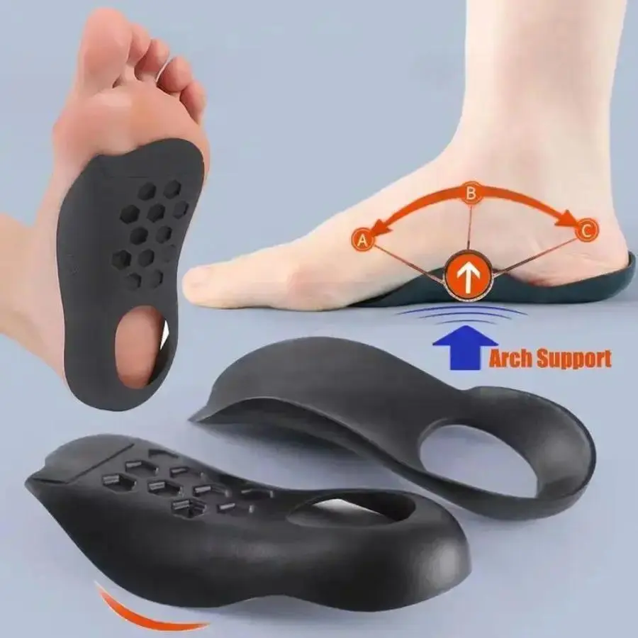 4-Pack Orthotic Arch Support Insoles - Orthopedic Shock Absorbing Inserts for Flat Ft & Plantar Fasciitis, Ideal for Daily & Sports Use, Shock Absorbing Insoles, Orthopedic Insoles
