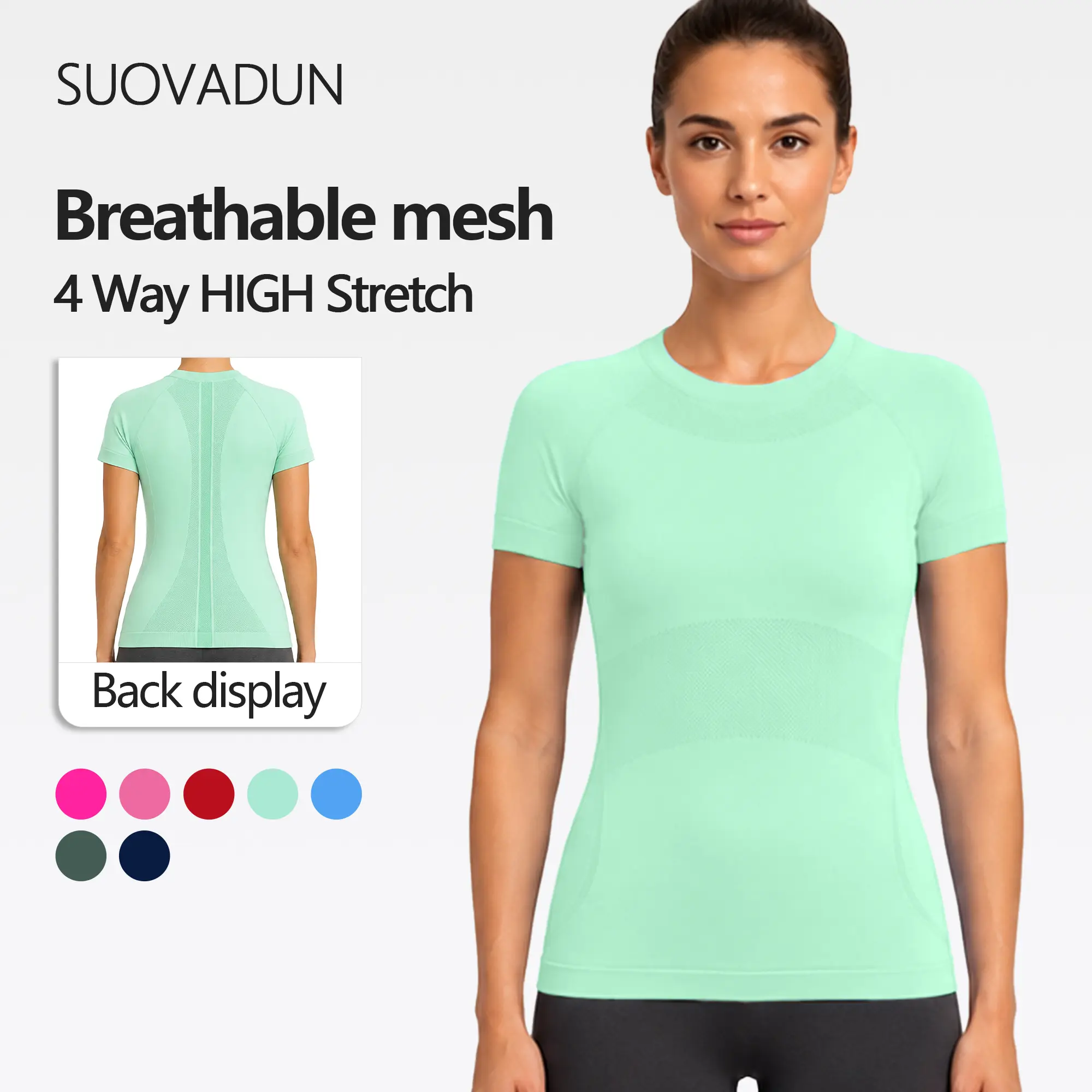SUOVADUN Women's Quick-Dry Performance Top, Breathable Slim Fit Raglan Activewear for Fitness & Training Workouts, Gym Baddie, Workout Outfit Inspo 2302, Everyday Active,back to school,back to school haul