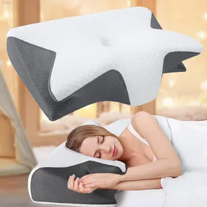 Ultra Pain Relief Cooling Pillow for Neck Support, Adjustable Cervical Pillow Cozy Sleeping, Odorless Ergonomic Contour Memory Foam Pillows, Orthopedic Bed Pillow for Side Back Stomach Sleeper, Contoured Memory Foam, Supportive Memory Foam
