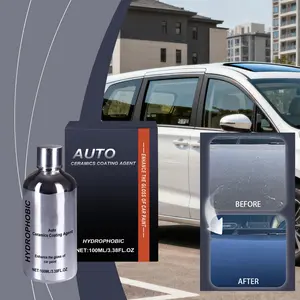 Car Ceramic Coating Agent, Daily Car Body Gloss Enhancement Anti-Rust Nano Coating Spray 120ML, Includes Sponge and Towel