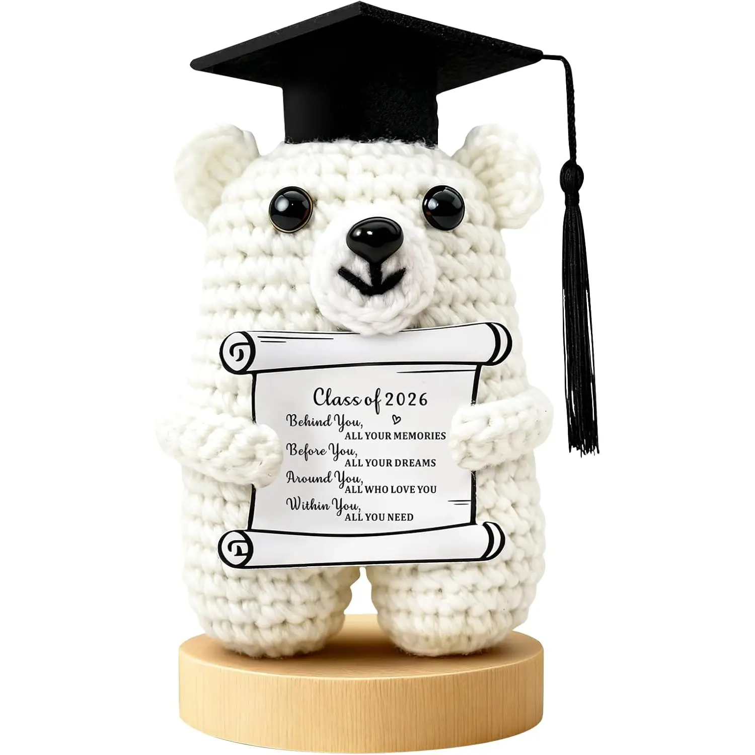 2026 Graduation Bear Gifts for College High Middle School Grade Graduation Bear Decor for Her Him Women Men Boys Girls Friend Students from Mom Dad Teacher Kinninsion