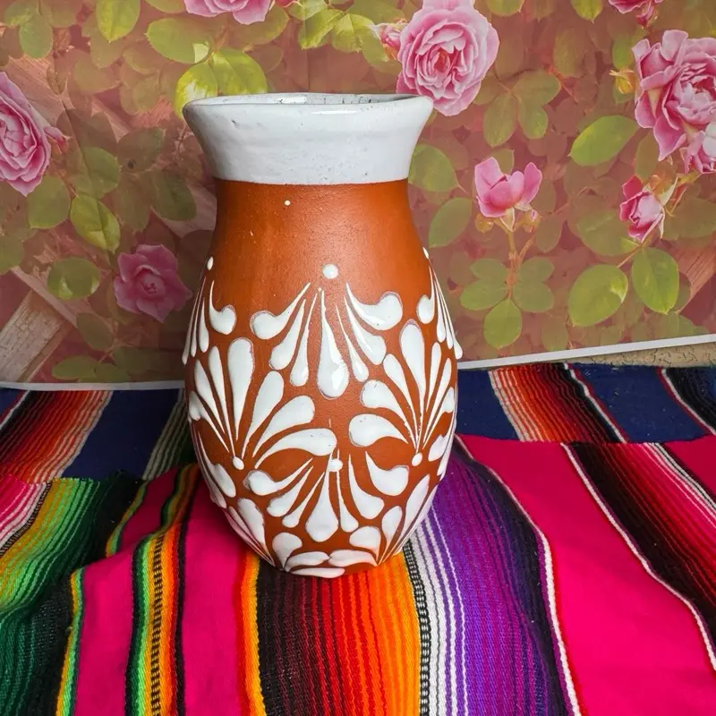 Vase engove boliche terracota/blanco Vase engove boliche terracota/blanco