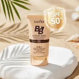 Glow Snail Sunscreen SPF50+ BB Cream 40g Moisturizing Hydrating Primer Foundation Air Cushion For Face