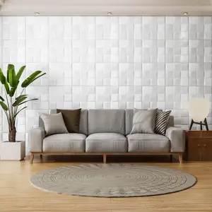 New 40PCS 3D Textured Foam Wall Panels - Self-Adhesive, Peel and Stick, White Brick Wallpaper for Walls, Interior Wall Decor for Kitchen and Bathroom - Easy Installation, Durable, and Water-Resistan