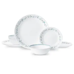 Country Cottage 12-Piece Glass Dinnerware Set (Service for 4)