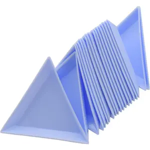 20pcs Blue Triangle Bead Sorting Trays, Magical Tray for Rhinestones for Flipping Flatback Rhinestones (Blue)