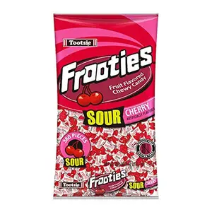 Tootsie Roll Sour Frooties - 2 Pound Bag of Individually Wrapped Chewy Candy – Gluten Free, Peanut Free – Sour Cherry, 38.8 oz.