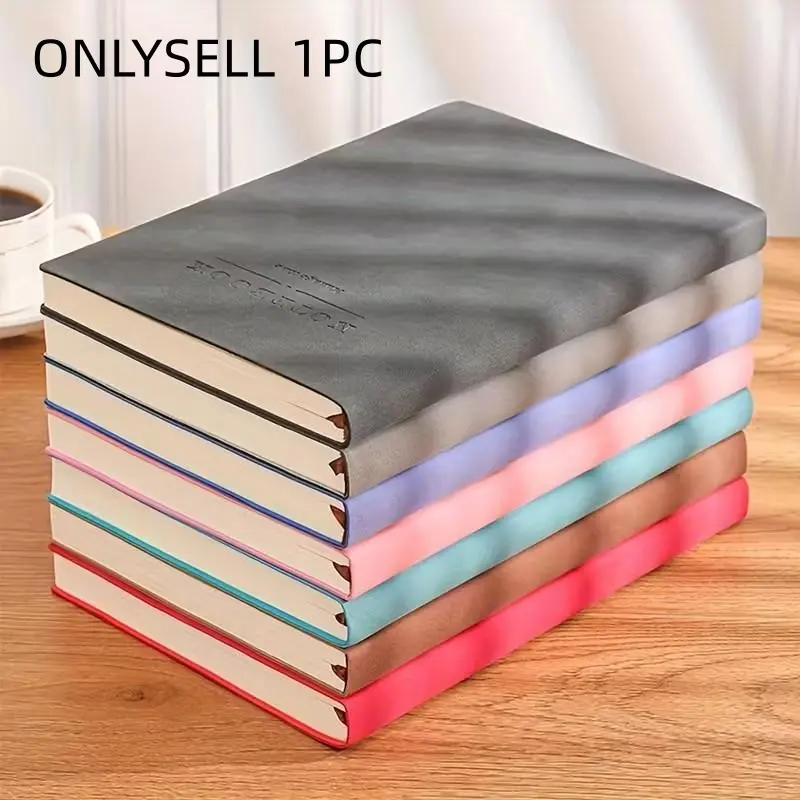 A5 Ultra-Thick Durable Study Notebook Journal with 360 Pages, Premium Eye-Friendly Paper, Soft Cover, Water-Resistant, Personalized, Includes Sticky Notes