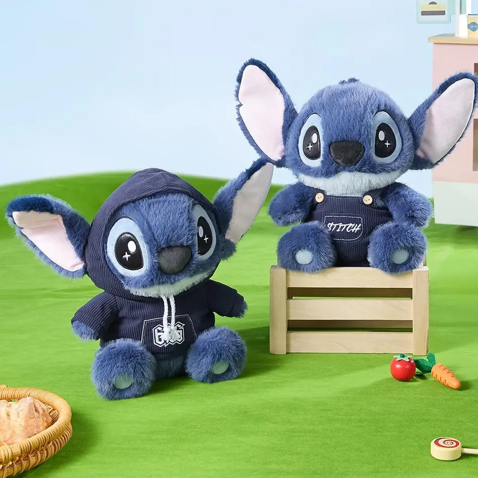 Disney Stitch Series-No.12 Sitting Stitch Doll, Cute Stuffies, Soft Cuddly Stuffed Animal Gift, Comfortable Plush Pillow Toy, Kids' Birthday Gift, Soft Cuddly Gift