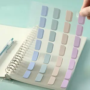 4 Sheets 112 Stickers Minimalist Pastel Writable Index Tabs, Organize Your Notes Efficiently, Perfect for Office & Home Use