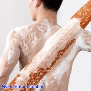 1pc Durable Nylon & Polyester Deep Cleansing Bath Scrubber, Exfoliating Towel, Exfoliating Bath Washcloth, Body Scrubber for Sauna & Shower Personal Care, Body Care Tool