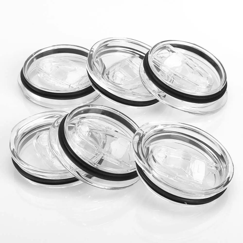 6PCS 20 oz Tumbler Lid, Replacement Lids Tumbler,Travel Mug,Spill Proof Splash Resistant Silicone Sliding Covers,Straw Friendly