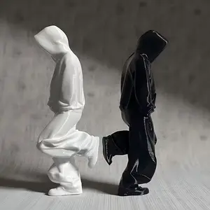 2-Piece & Thinker Model Collection Decorations, Artistic Durable Plastic Desk Ornaments, Computer Desktop Statue Decoration, Abstract Virtual Human, Decor Figurine