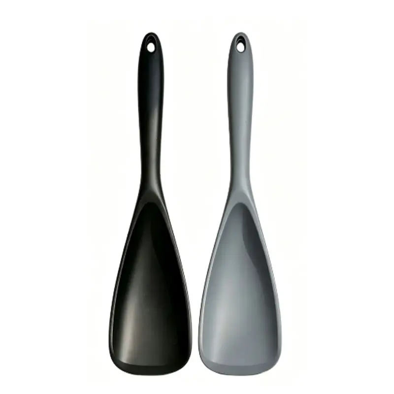 2-Piece Food Silicone Multifunction Kitchen Spoon Set, Heat-Resistant Nonstick Hand Tools for Cooking, Serving