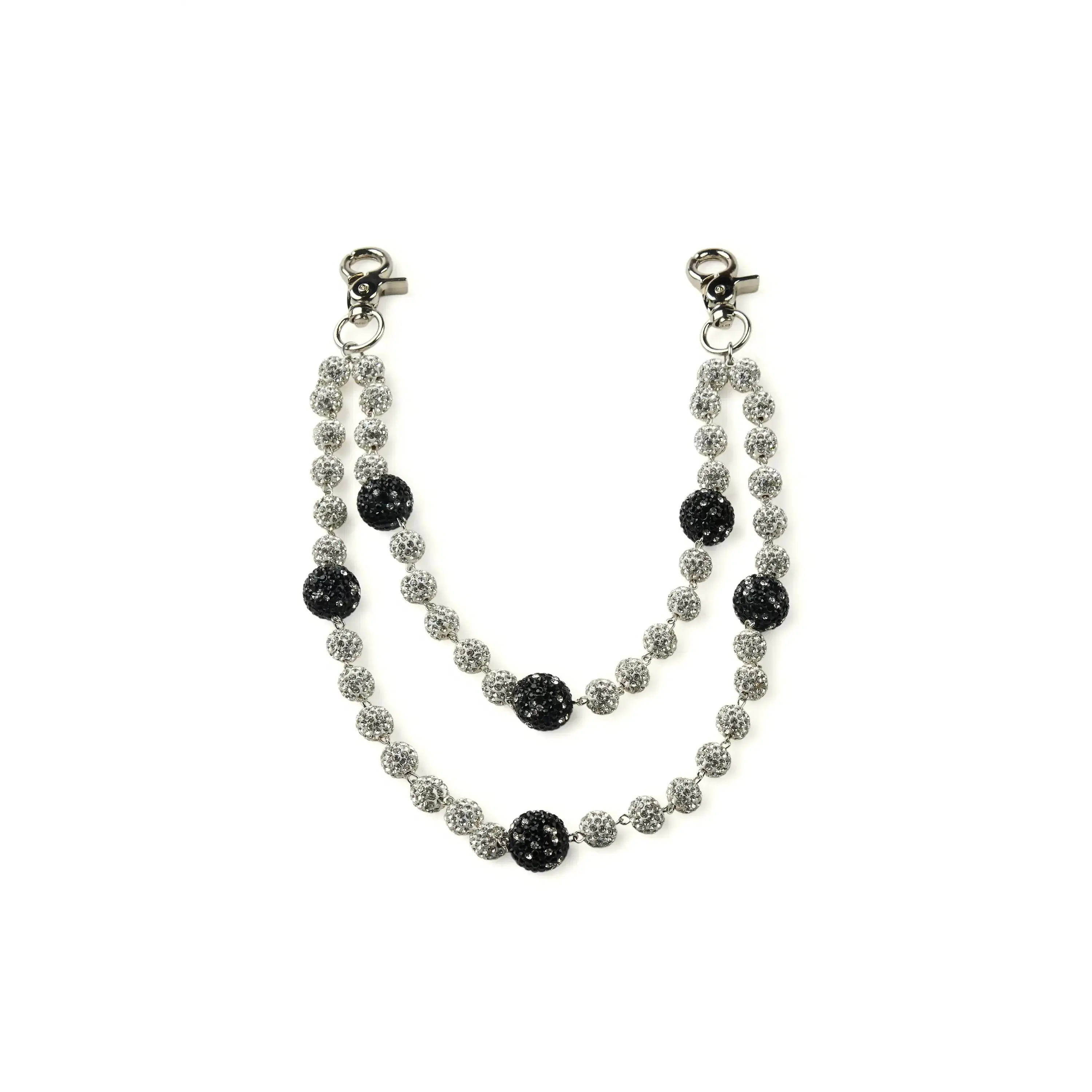 Baller White/Black Wallet Chain