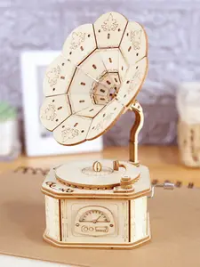 3d wooden puzzle phonograph music box You are my sunshine Handmade Assembly Model kit DIY Crafts Holidays birthdays Christmas gifts