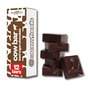 Beef Organ Chocolate Bars - 12 Pieces of Organic Grass Fed Regeneratively Raised Carnivore