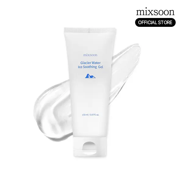 [mixsoon Official Shop] Glacier Water Ice Soothing Gel - 5.07 fl.oz/150ml Colorless Korean Glass Skincare Moisturizer, Cooling, Calming, Moisture-Boosting, Skin Repair Selfcare Product