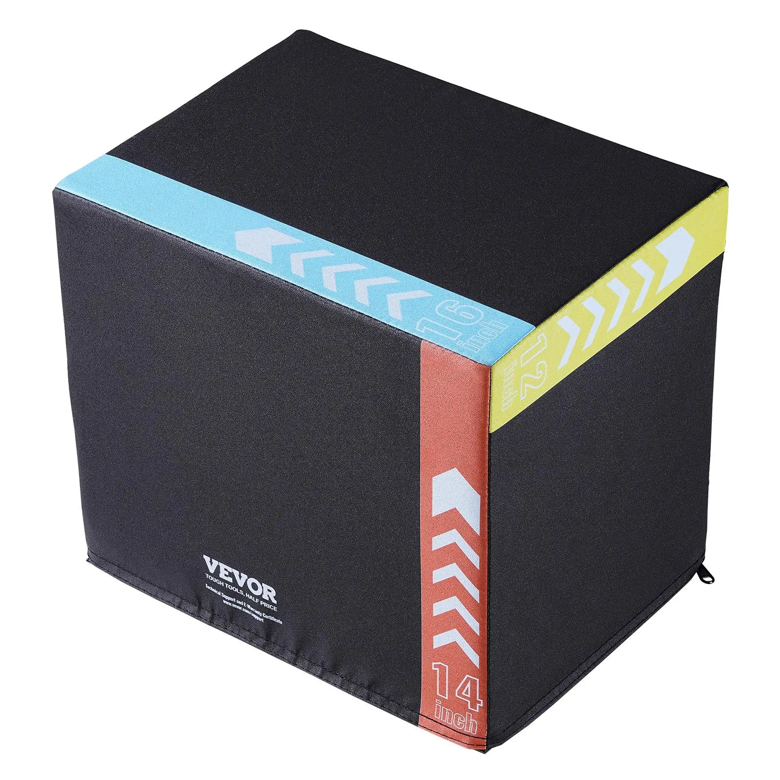 【SummerFinds】VEVOR 3 in 1 Plyometric Jump Box,  16/14/12 Inch Cotton Plyo Box, Platform & Jumping Agility Box, Anti-Slip Fitness Exercise Step Up Box for Home Gym Training, Conditioning Strength Training, Black