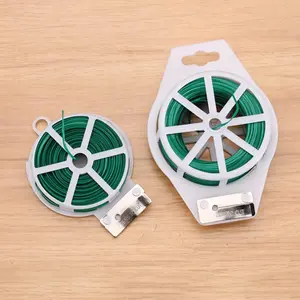 Plant Tie Garden Wire Twist Green Coated Soft Plastic Accessories for Gardening Office Organization Home, Plant Tie