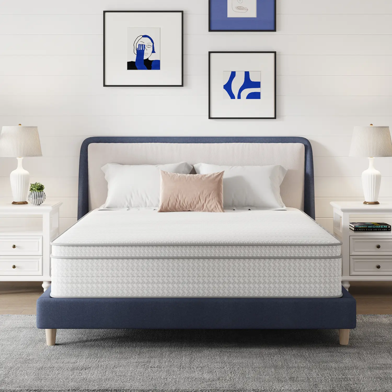 Avenco Snug Memory Foam Mattress - Flippable Double-Sided Sleep with Double Air Zones, Pressure Relief Spring, 6/810/12/14 Inch, Medium Foam for Cool