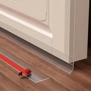 Shower Door Seal Strip, 20ft Silicone Door Frame Sealing Strip for Glass Doors, Bottom & Side Door Gap Filler, 2 Inch Wide Shower Glass Door Seal