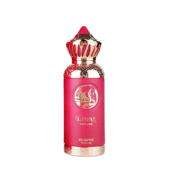 Arabiyat Lutfah First Love Women's Eau de Parfum (EDP) - 2.7 fl oz/30ml Arabian Cologne, Romantic Sweet Rose Jasmine Fruit Vanilla Musk Woods Scent, Long-Lasting Sillage, Daytime Wear Liquid EDP Fragrances