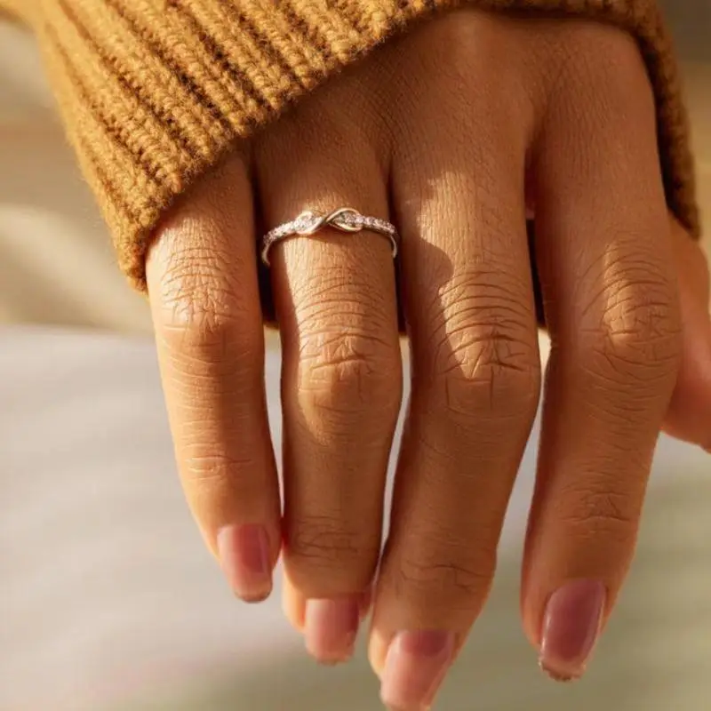 2026 Best Friends Infinity Symbol Ring Set Adjustable Friendship Rings White Gold-Plated with "Promise?" & "Promise." Engraving Perfect Gift for BFFs, Matching Rings, Best Friends Jewelry