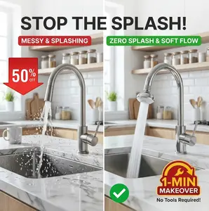 Swivel Faucet Aerator,3-function Faucet Nozzle,360° Big Angle Rotate Kitchen Sink Faucet Attachment,Faucet Extender for Kitchen 55/64 inch Female Thread,Kitchen Sink Aerator