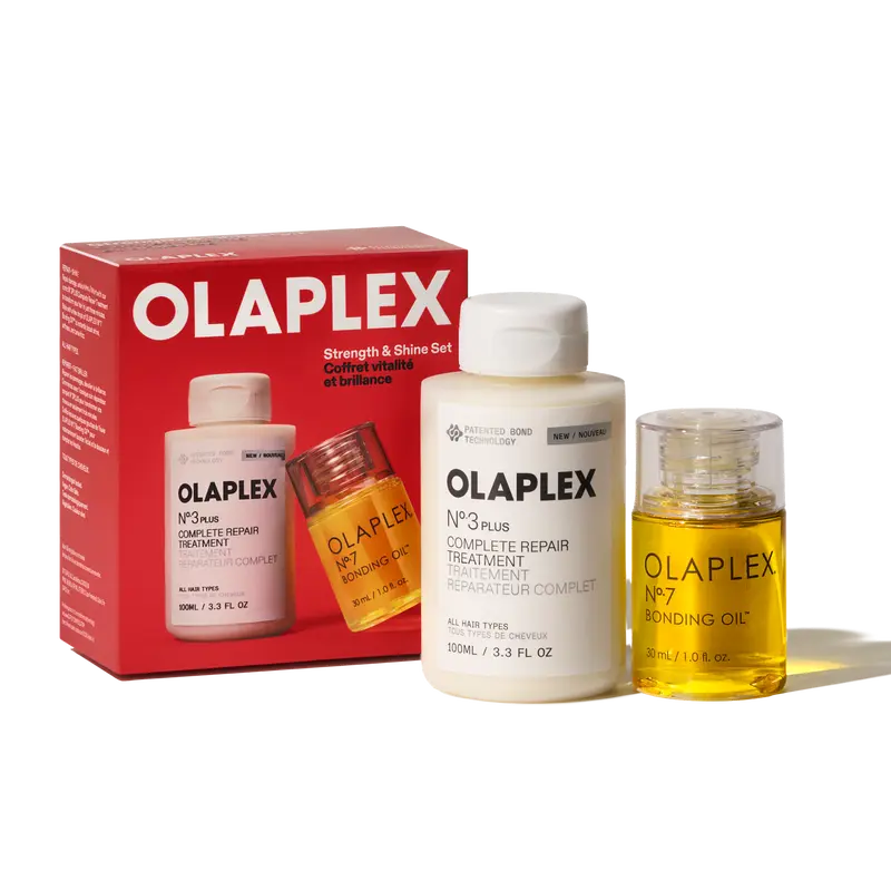 OLAPLEX Strength & Shine Holiday Gift Set, Nº.3PLUS Repair Treatment + Nº.7 Bonding Oil