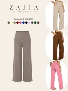 Women's Loose High-Waist Business Casual Pants, Wide Leg Yoga Pants with Pockets, Comfortable Athletic Sweatpants for Daily Wear, Sports Casual Pants, Athleisure Sweatpants