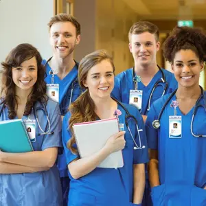 Help is On The Way Badge Holder, 4 Counts Glitter Identification Badges & Supplies for Social/Office Worker, Student Badge Pins, Funny Nurse Gift, Retractable Badge Holder, Classroom Supplies