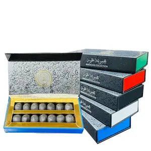 Dukhoon Bakhoor Small Box 14 Pieces - Assorted Colors and Designs 100gms
