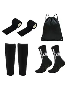 Sports Socks Set, 4 Counts/set Sports Socks & Drawstring Bag & Bandage & Tape, Outdoor Football Basketball Fitness Riding Tennis Floor Rugby Socks, Tubesocks