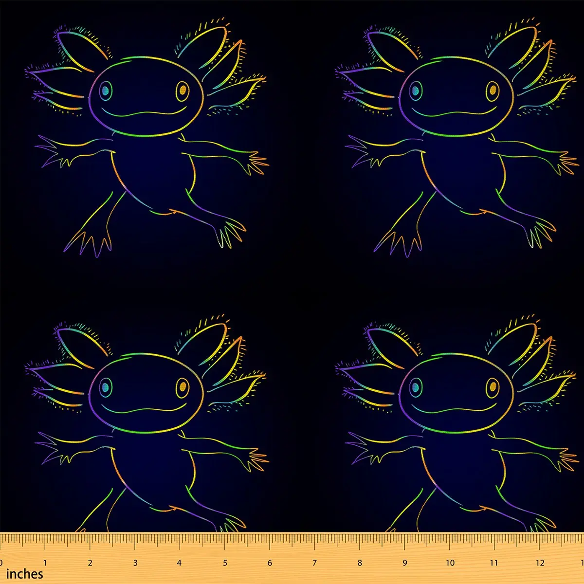 Cute Axolotl Fabric by The Yard,Cartoon Salamander Upholstery Fabric,Kawaii Ocean Sealife Decorative Fabric for Home DIY Projects, Digital Printed Fabric, Durable Polyester Fabric