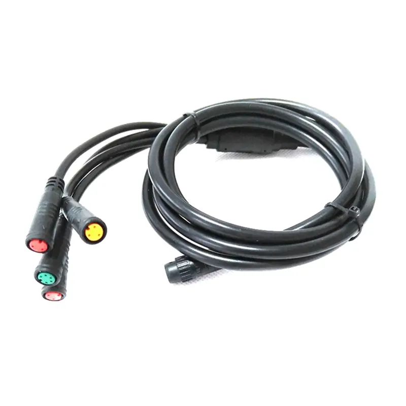 Waterproof 1T4 E-Bike Extension Cable, Composite Material Connector for Electric Bike Brake, Display, and Throttle - 1000+100mm, Ebike Accessories, 1 X Controller Rotation Cable, Functional, E-Bike Parts