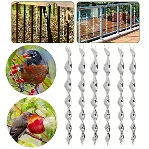10pcs Reflective Rotary Bird Repellent Stick,bird Repellent Reflective Rod Agricultural Bird Catching Stick Anti-bird Scare Bird Reflective Bird Repellent