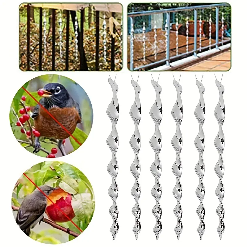5pcs/10pcs Bird Repellent Reflective Rod, Agricultural Bird Catching Stick, Anti-bird Scare Reflective Repellent, Crop Protection, Agricultural Bird Control, Reflective Rotary Bird Repellent Stick, Bird Deterrence