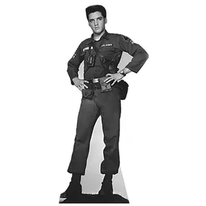 Advanced Graphics 382 Elvis Presley Army Fatigues Life-Size Cardboard Stand-Up, Home Decor, Room Decor