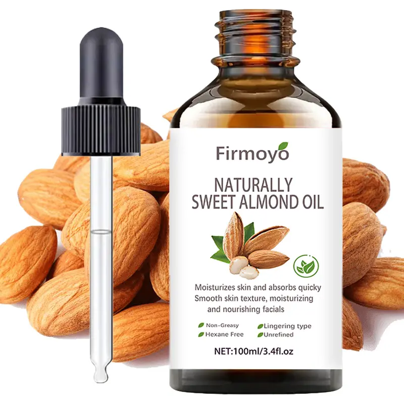 Organic Sweet Almond Oil, Natural Oil, Premium Nourishing Oils, Pure No-Additive Formula, Deep Nourishing Skin Care, Body Firming Oil, Multi-Purpose for Skincare, Massage, Aromatherapy, Cosmetics Oil, Moisturizing Body Oils, Multi Use Oil