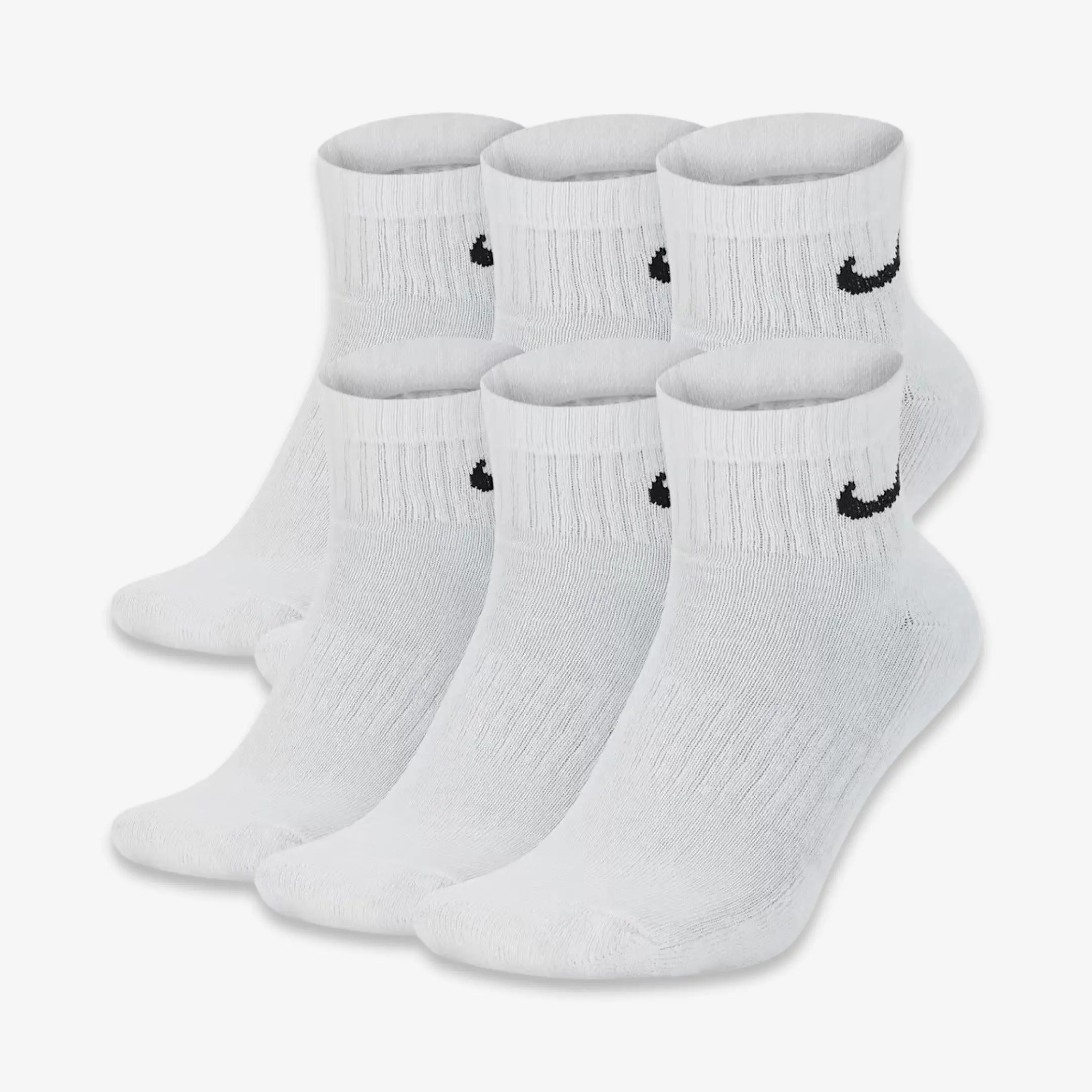 Nike Dri-FIT Everyday Cushioned Mid Socks (6 Pack) White