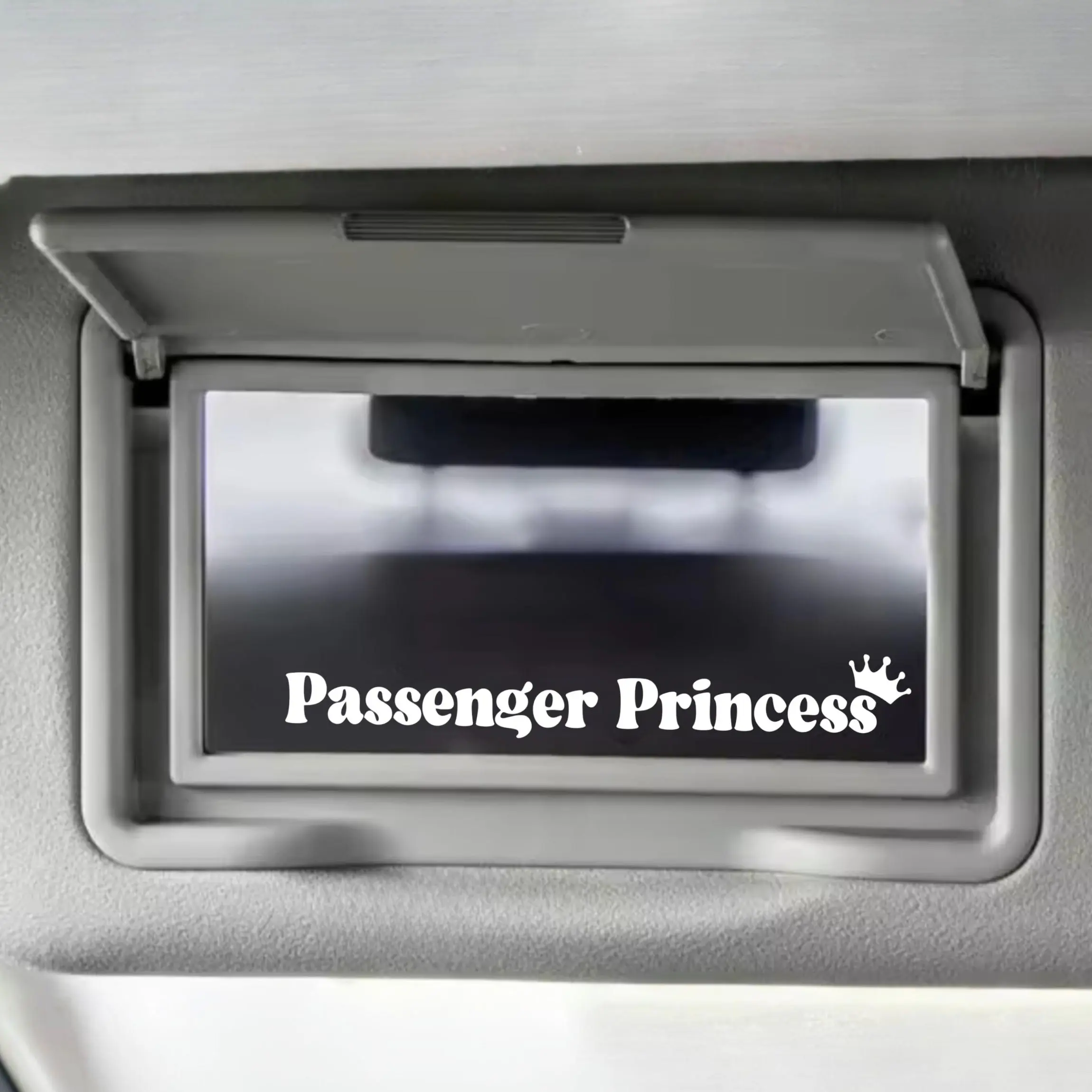 Passenger Princess Car Mirror Decal 2 Pack Cute Girly Car Accessories Vinyl Decal for Car Mirrors and Windows
