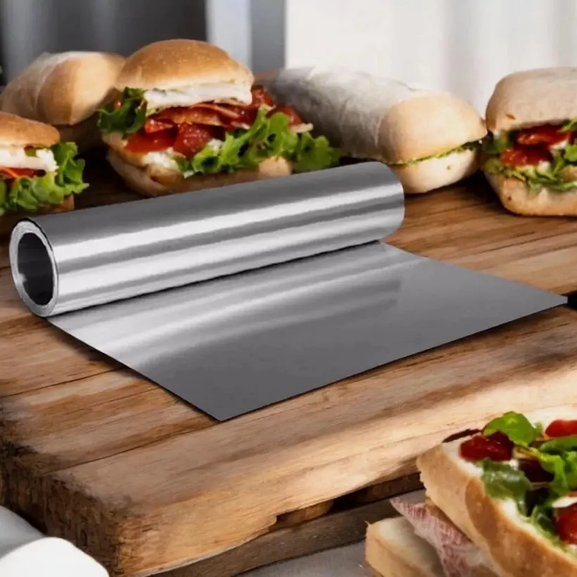 Disposable 18" x 500ft Heavy-Duty Aluminum Foil Roll, Commercial-Grade Kitchen Wrap, 1 Count