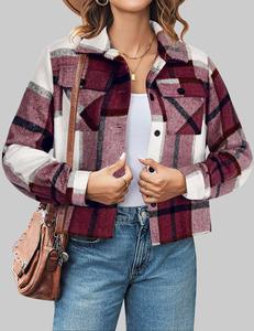 Women's Vintage Flannel Plaid Jacket Loose Fit Button Closure Casual Shirt Coat for Spring Autumn Winter Soft Thick Wear Resistant Warmth summerwins