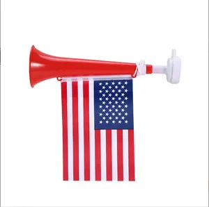 USA 11-inch stadium horn with national flag ，2026Football match，Multiple countries can be selected，sports cheering prop for Football season, football matches, parties, festivals, and special occasions, fan seating prop, champion favorite countries