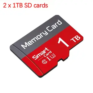 2-Pack × 1TB Micro SD card smartphone storage/Easy storage and smooth data transfer - ideal camera, SD card smartphone, tablet camera for video recording and playback