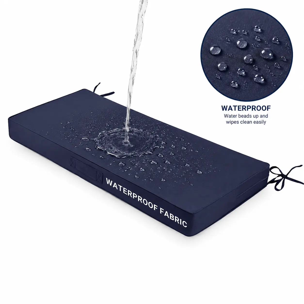 Waterproof Modern Bench Cushion - Durable, Soft, Supportive Seat Pad for Outdoor Patio Adirondack Chairs, Indoor Furniture Home Use