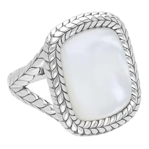 Tiffany Kay Studio Sterling Herringbone Gemstone Cocktail Ring