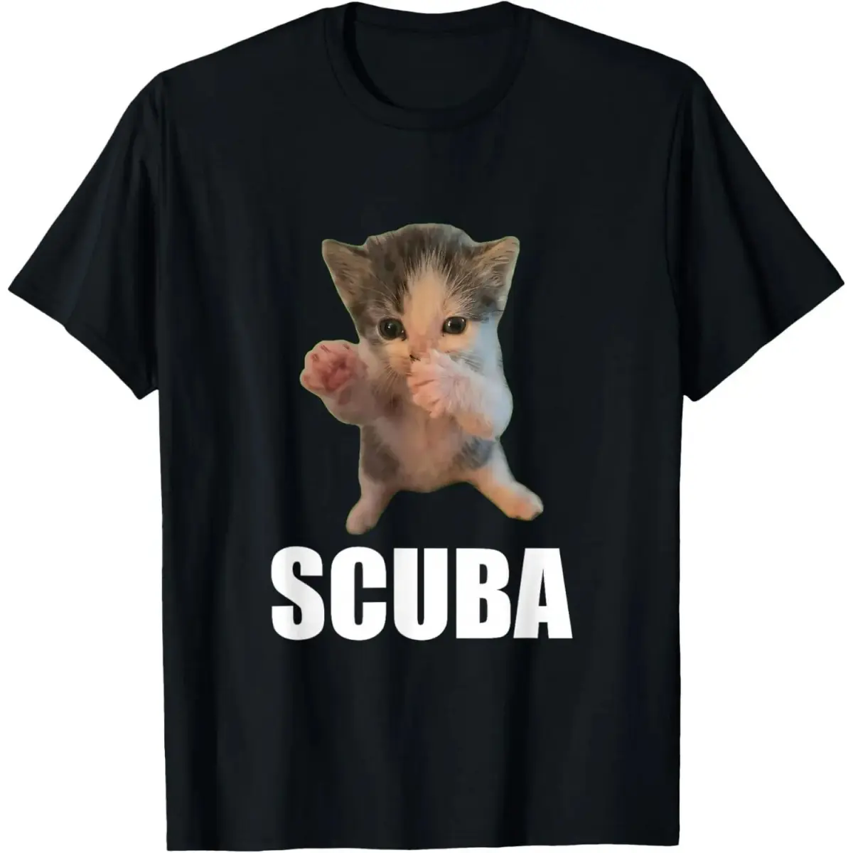Cute Scuba Dancing Meme Cat Funny Scuba Meme T-Shirt