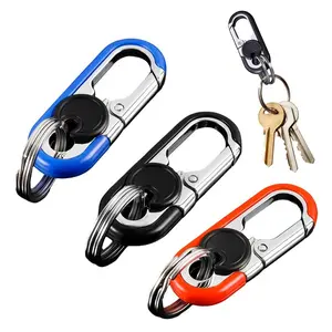 Anti-Loss Locking Keychain, Waist Hanging Key Holder, Rotating Real-Time Lock, Key Chain Clip, Durable & Convenient Design